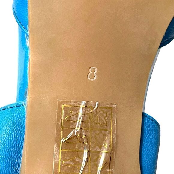 JEFFREY CAMPBELL Dime Blue Leather Sandals 8 - Picture 10 of 12